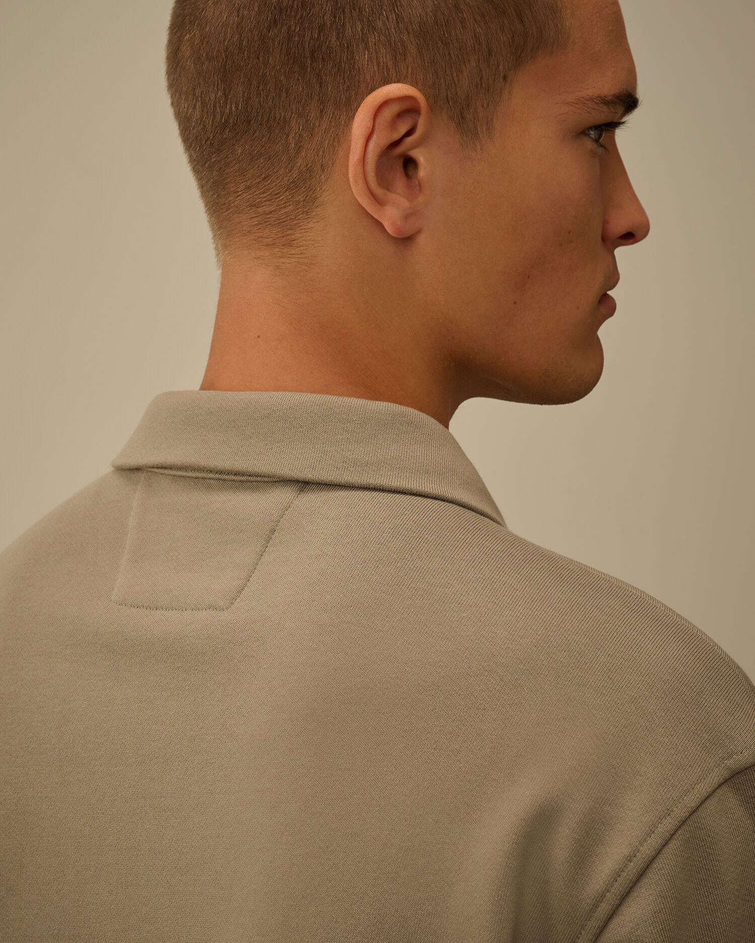 Diagonal Raised Fleece Half Zip Sweatshirt - 6