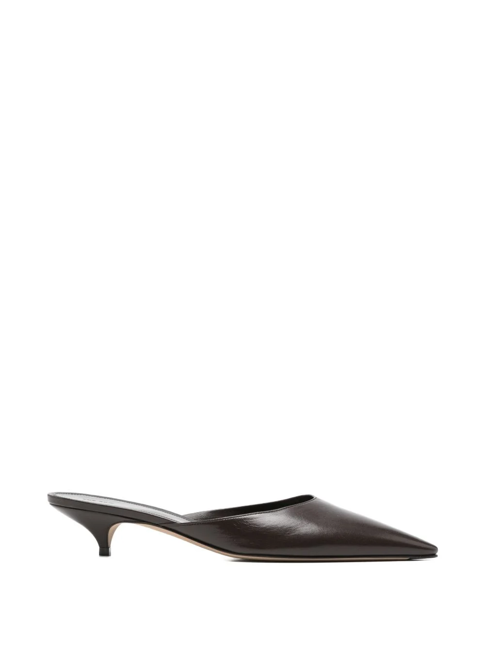 pointed leather mules - 1