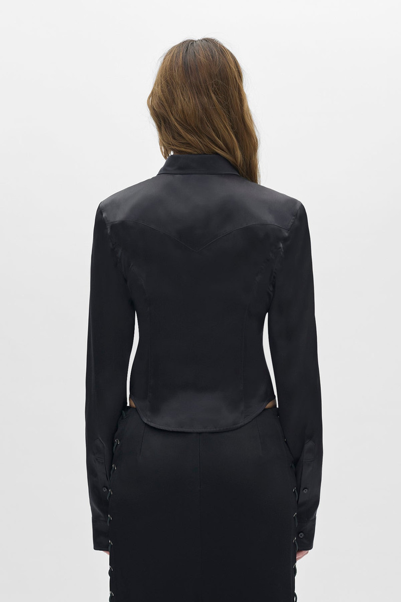 Drika Fitted Shirt with Western Cut 3