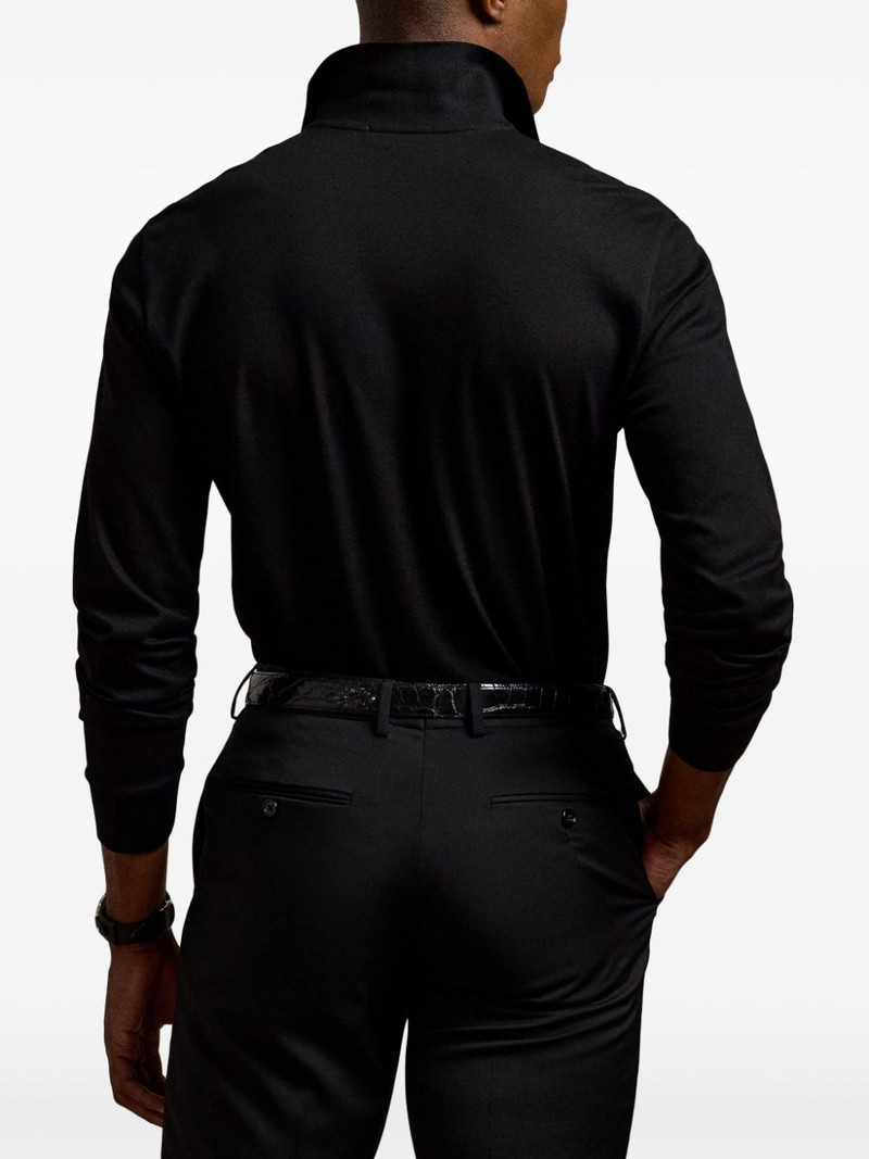 logo-embroidered cotton polo shirt 4
