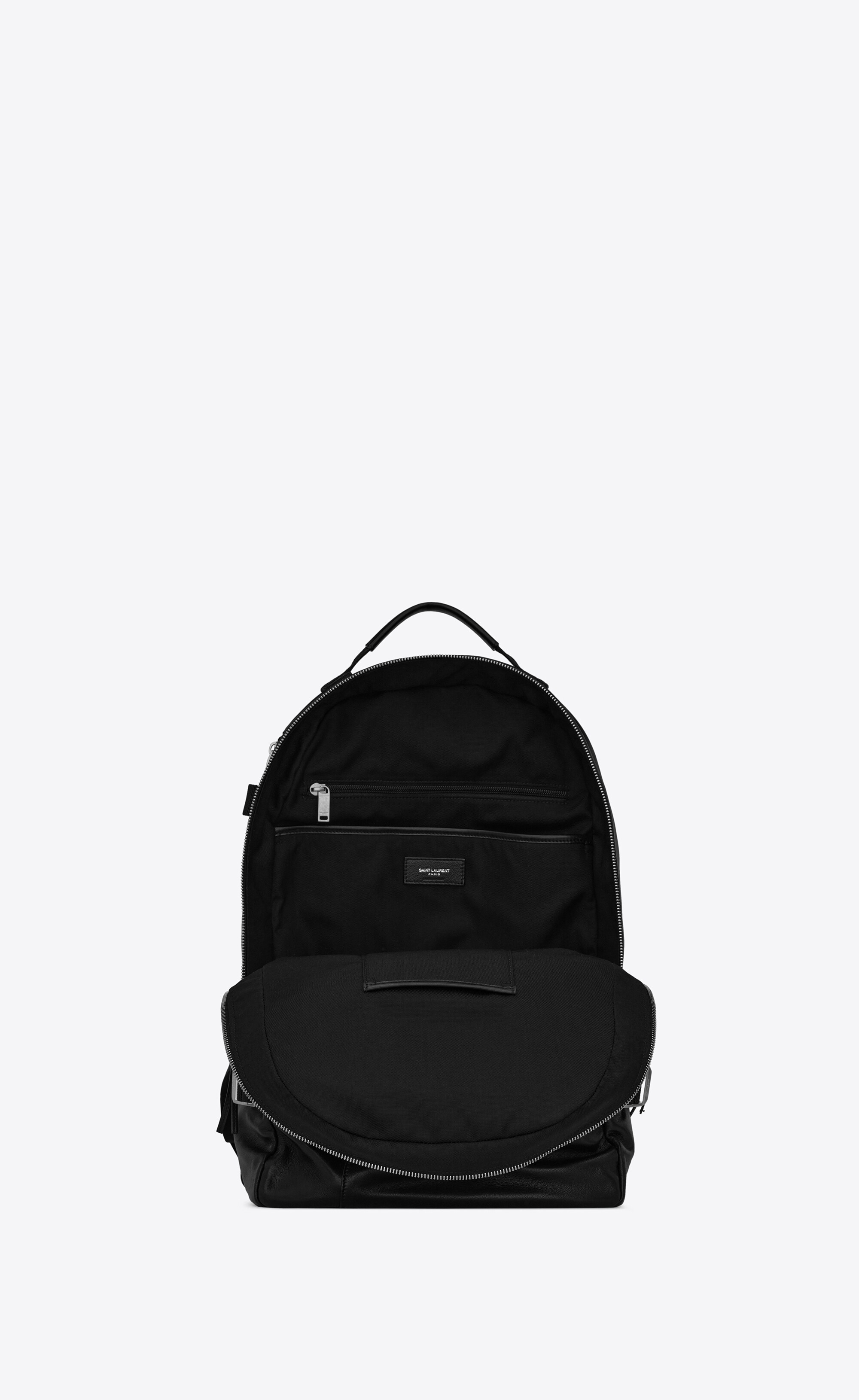 city trekking backpack in lambskin and nylon - 4