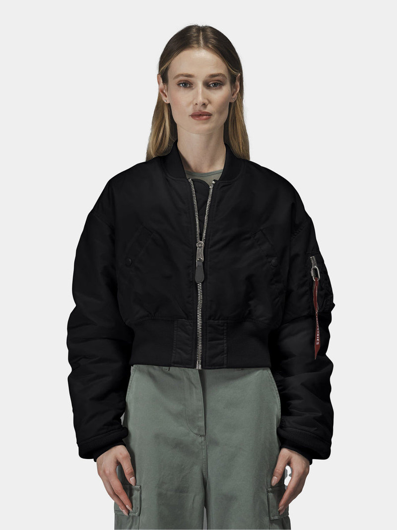 ALPHA INDUSTRIES CROPPED MA-1 FLIGHT JACKET WOMENS outlook