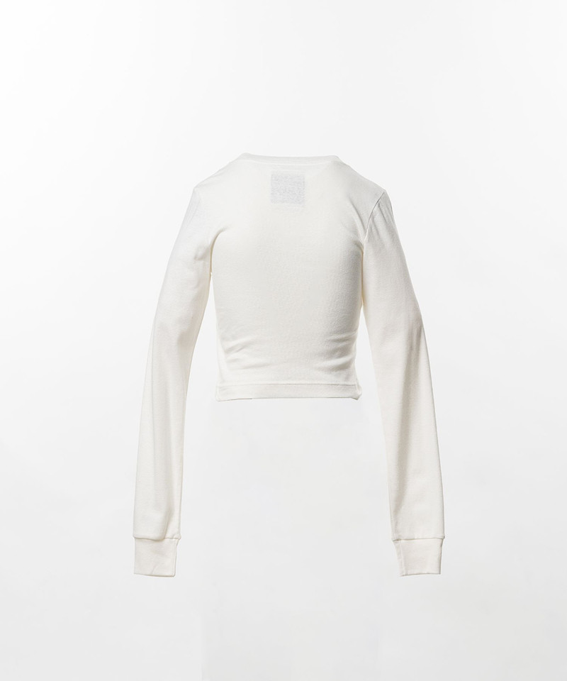 V-Neck Cropped Long Sleeve T-Shirt 23