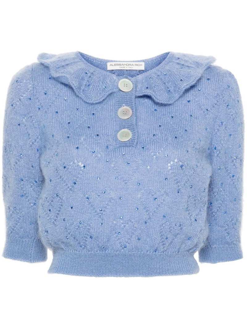 crystal-embellished crop top 1