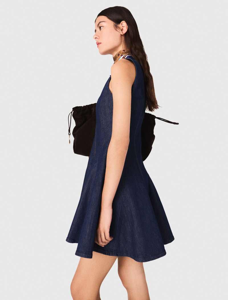 Mini denim dress with ruffles 3