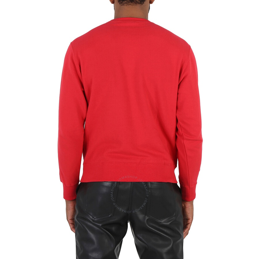 Champion Bright Red French Terry Varsity Crewneck Sweatshirt - 6