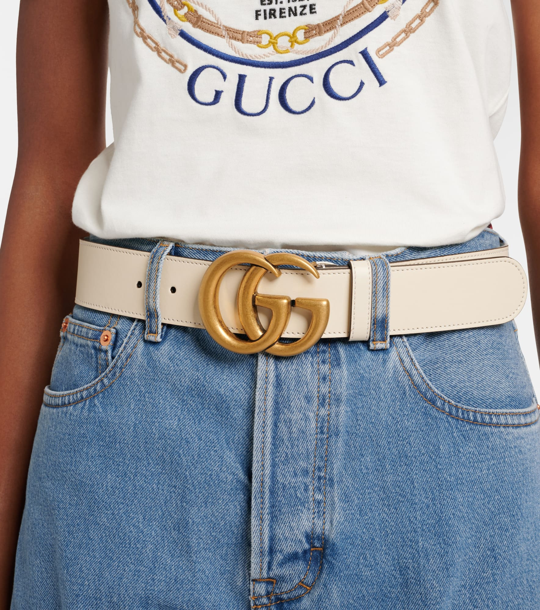 GG leather belt - 2