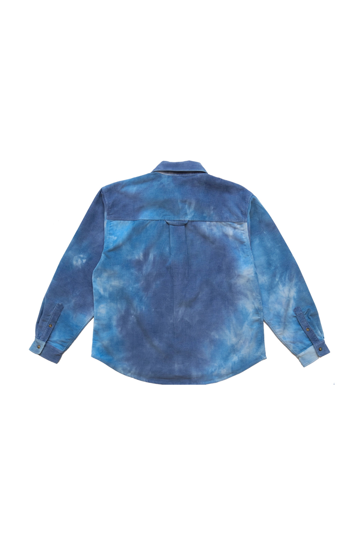 ERL Tie-Dye Corduroy Overshirt Blue - 2