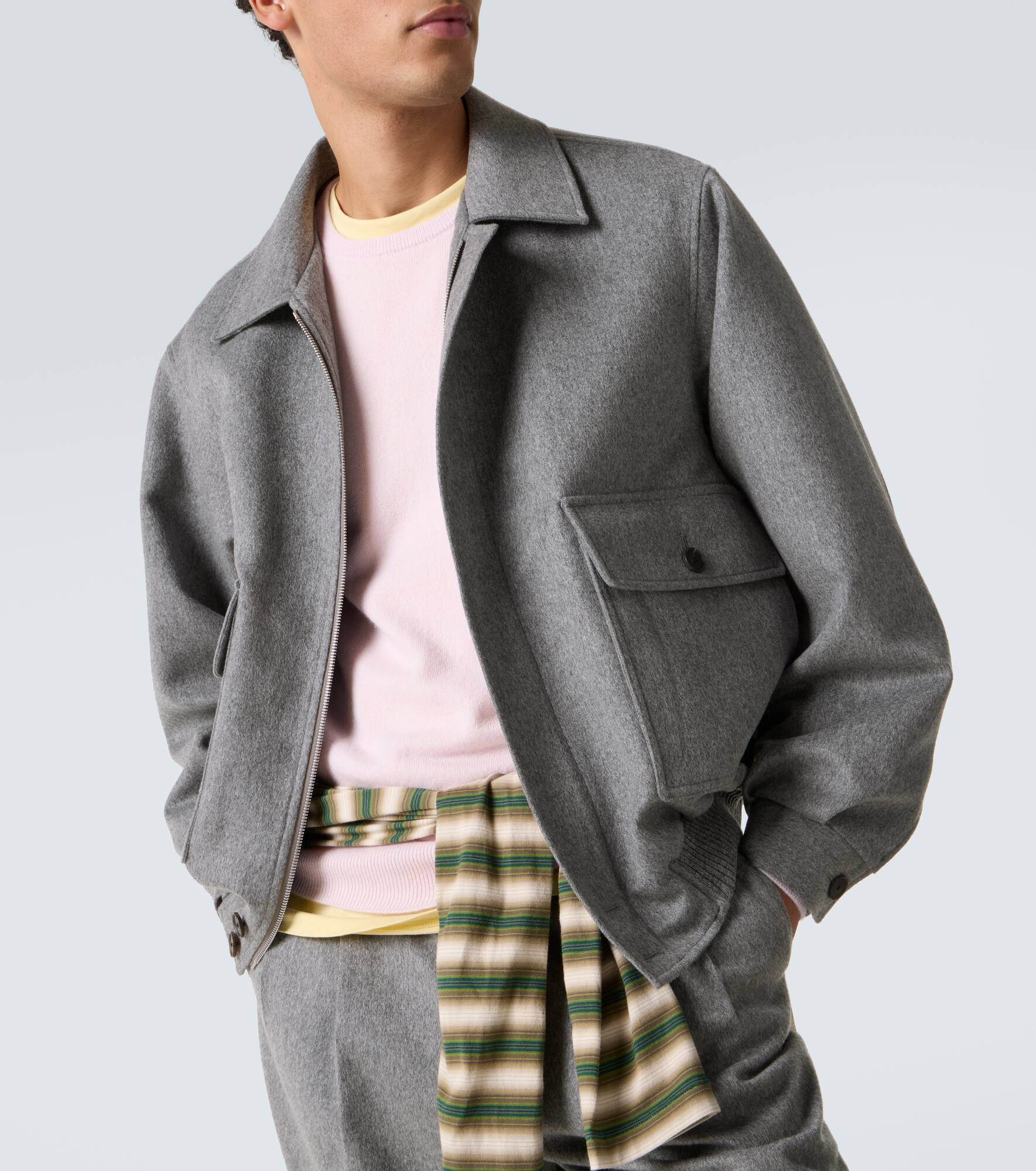 Cashmere blouson jacket - 5