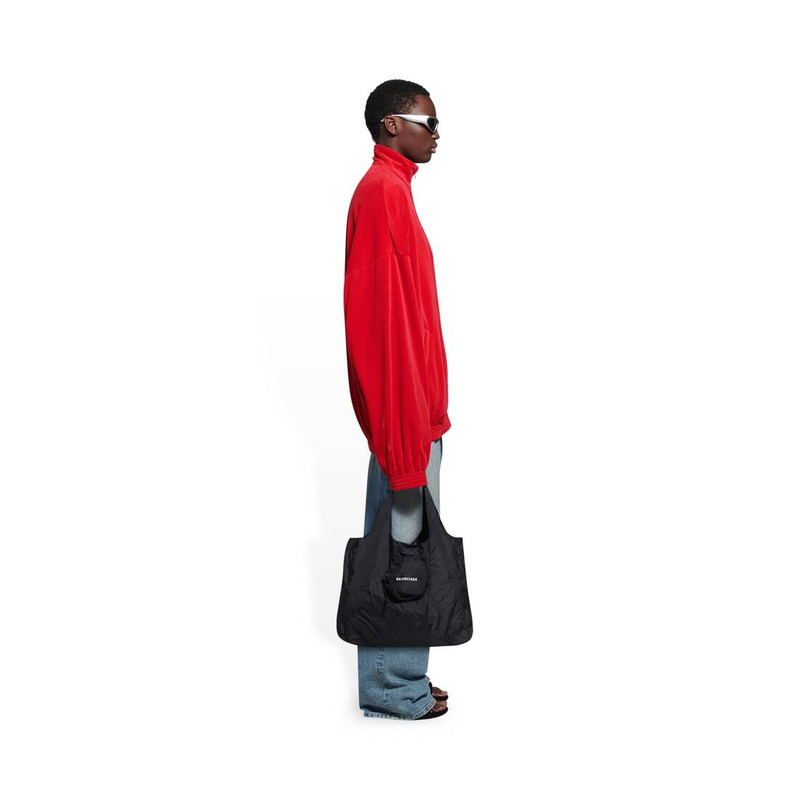 BALENCIAGA Expandable Grocery Shopper Bag in Black outlook