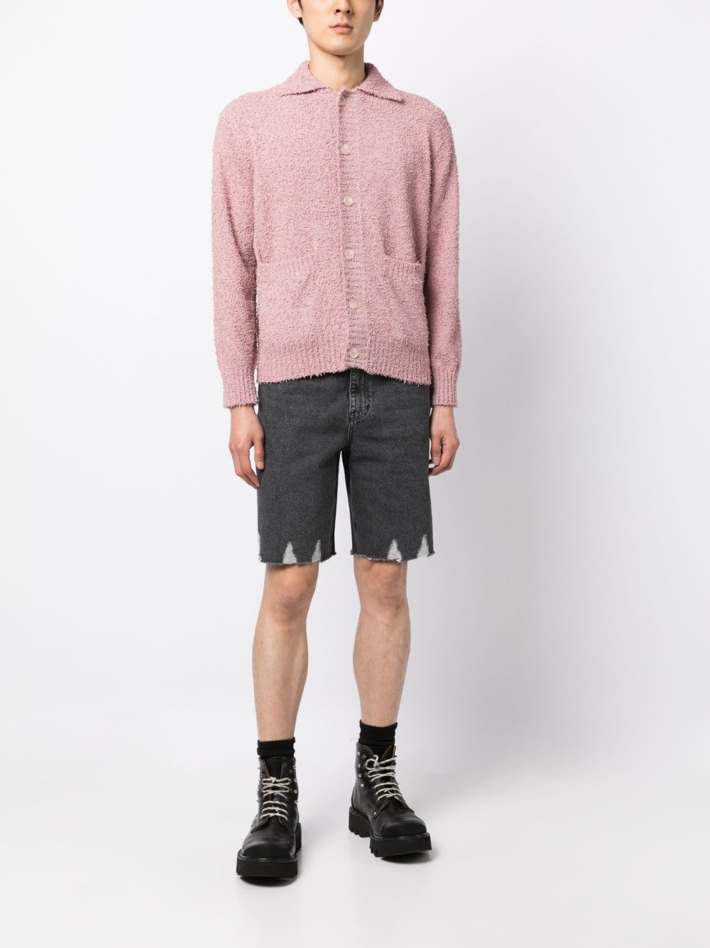 long-sleeve knitted cardigan - 2