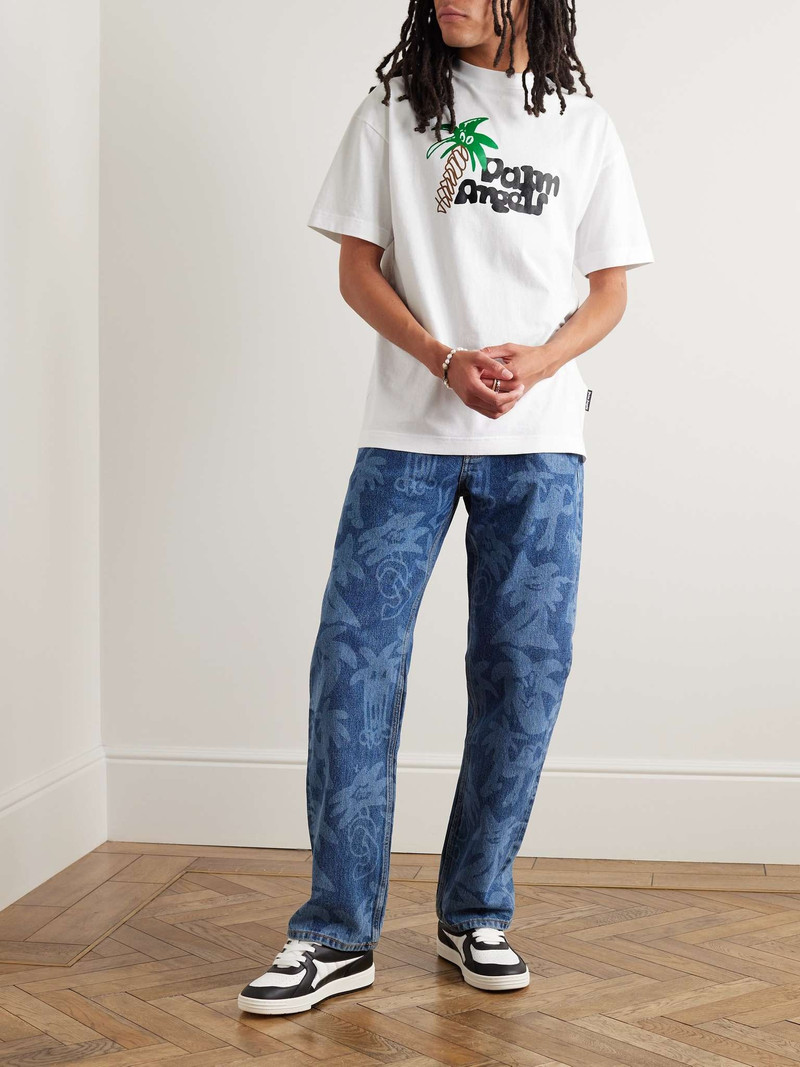 Palm Angels Printed Cotton-Jersey T-Shirt outlook