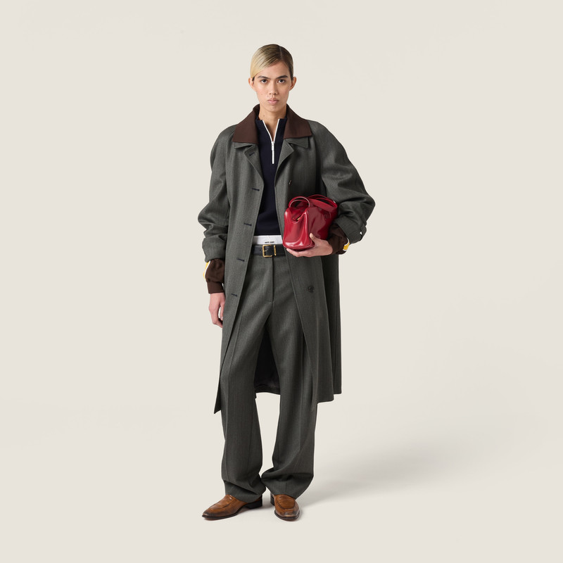 Miu Miu Cover fabric trousers outlook