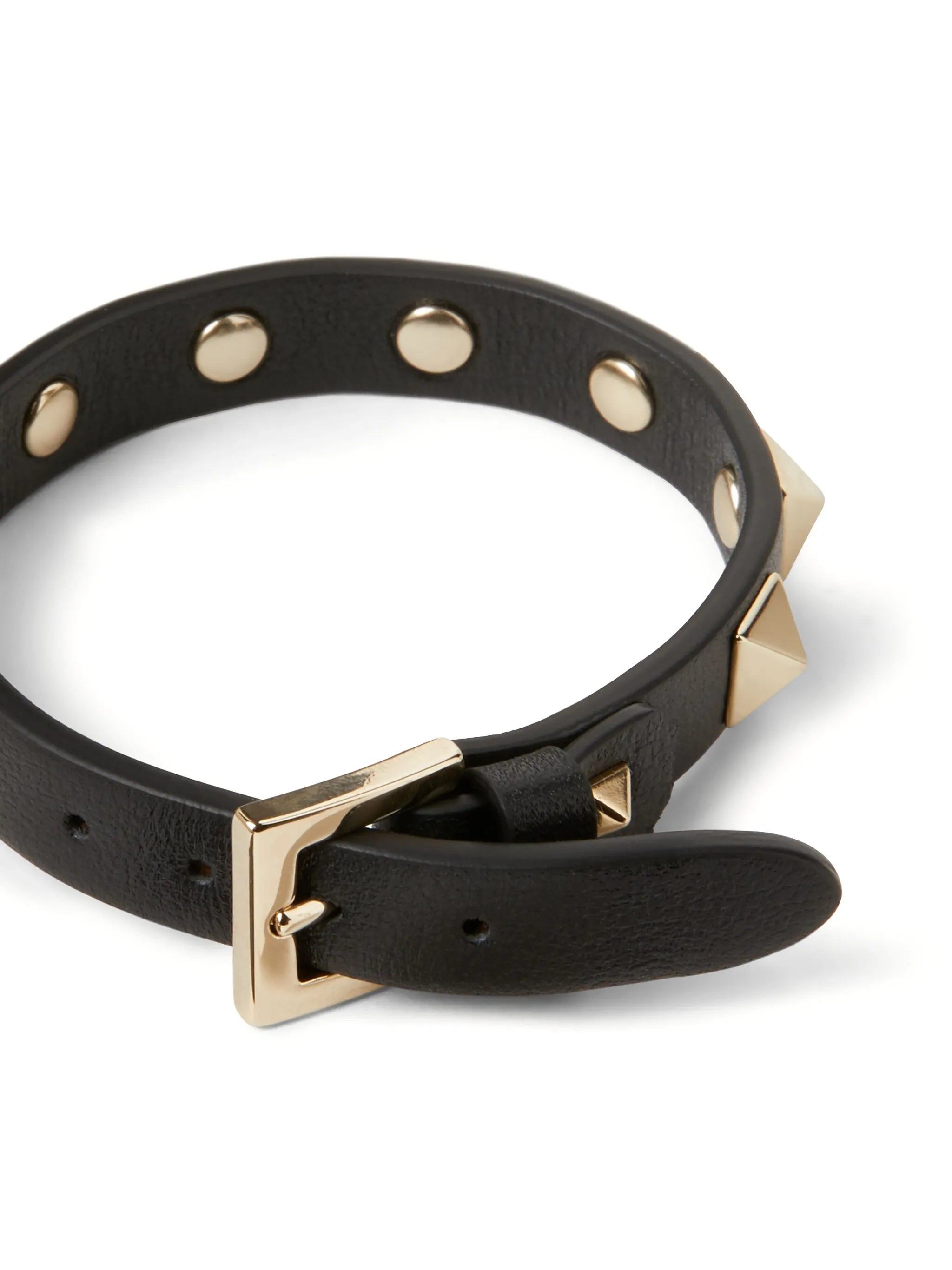 Rockstud leather bracelet - 4