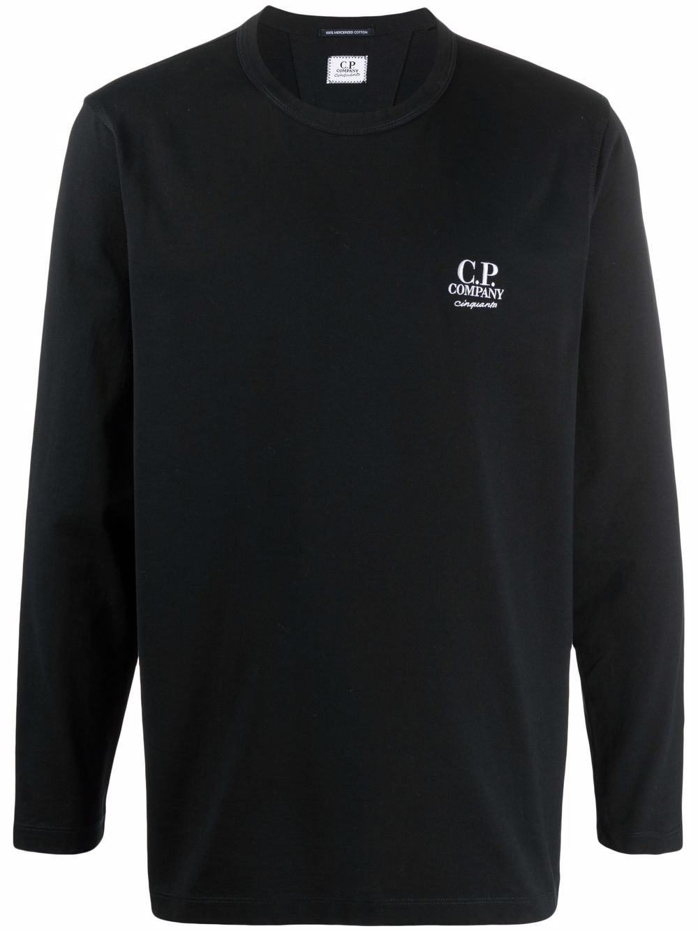 long-sleeved embroidered logo top - 1