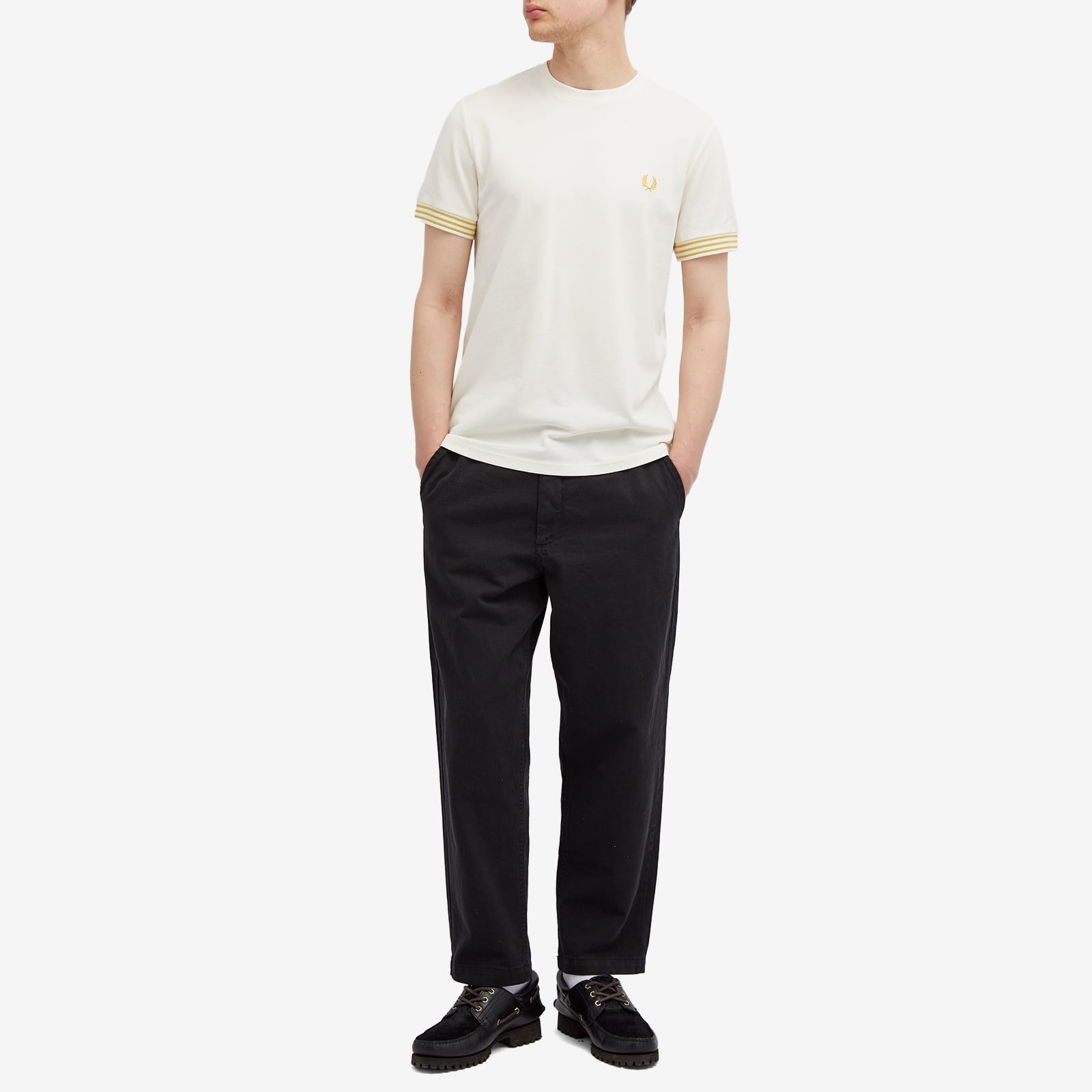 Fred Perry Striped Cuff T-Shirt - 4