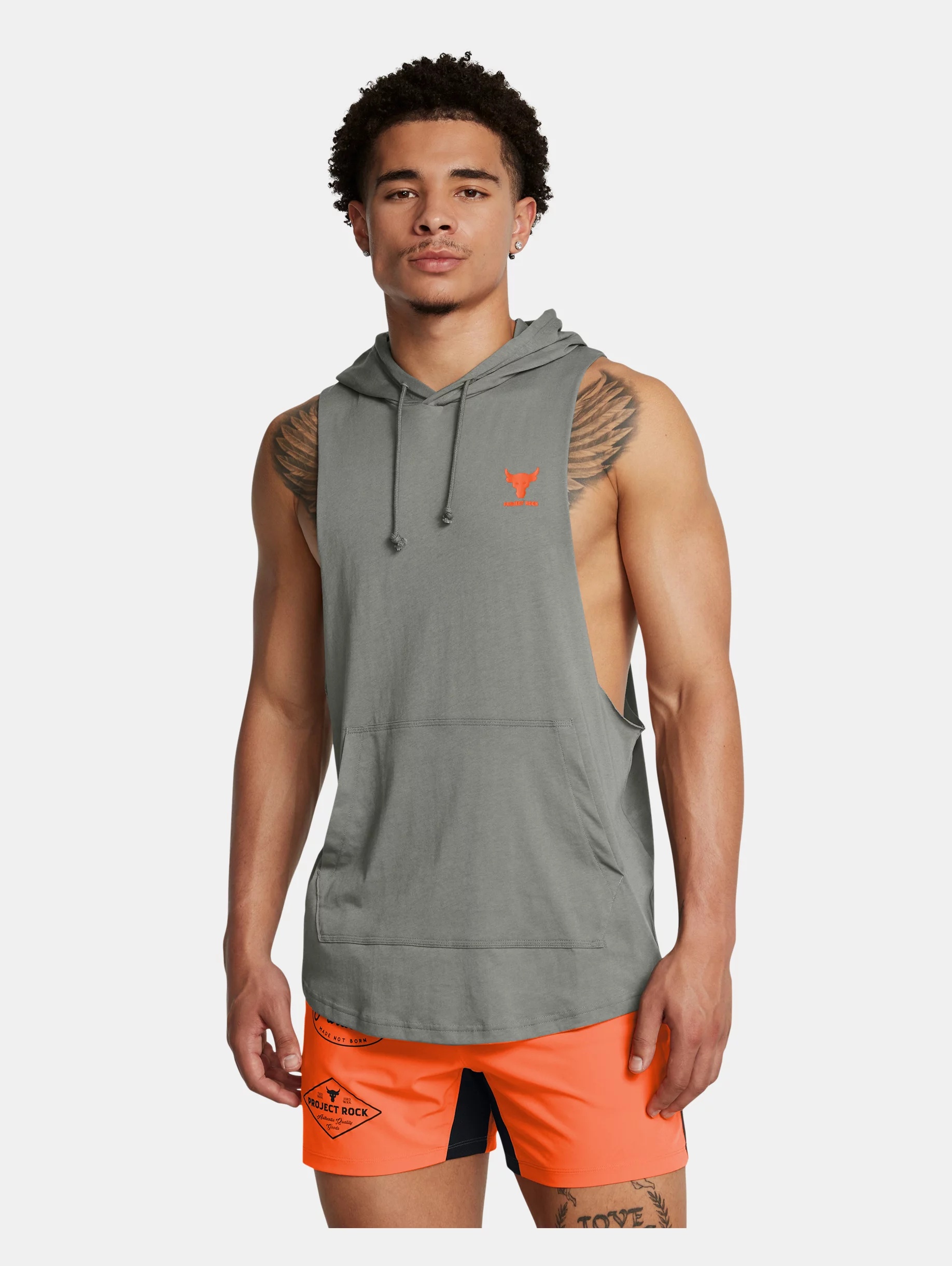 Men's project rock sleeveless hoodie hotsell