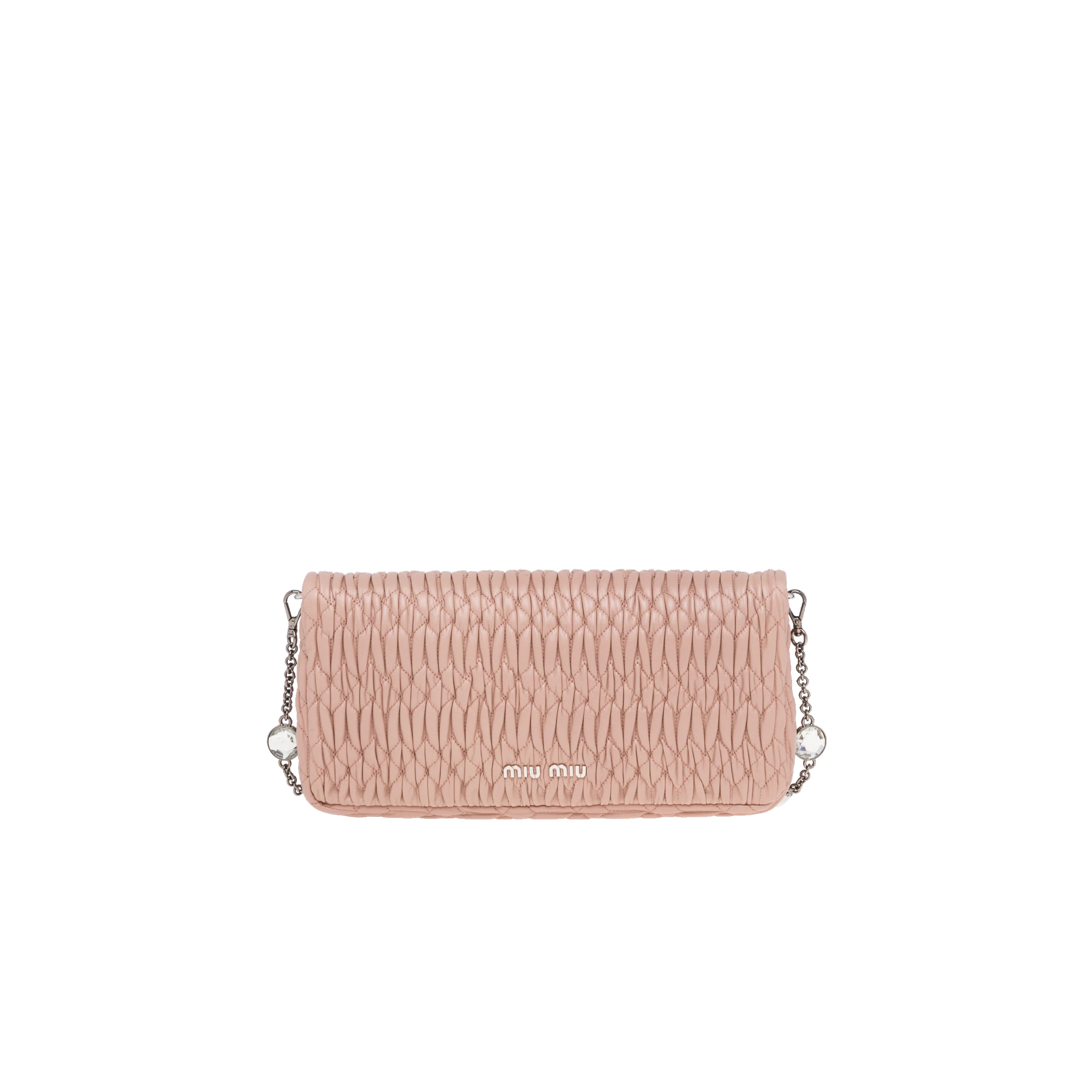 Miu Crystal Leather Bag - 4
