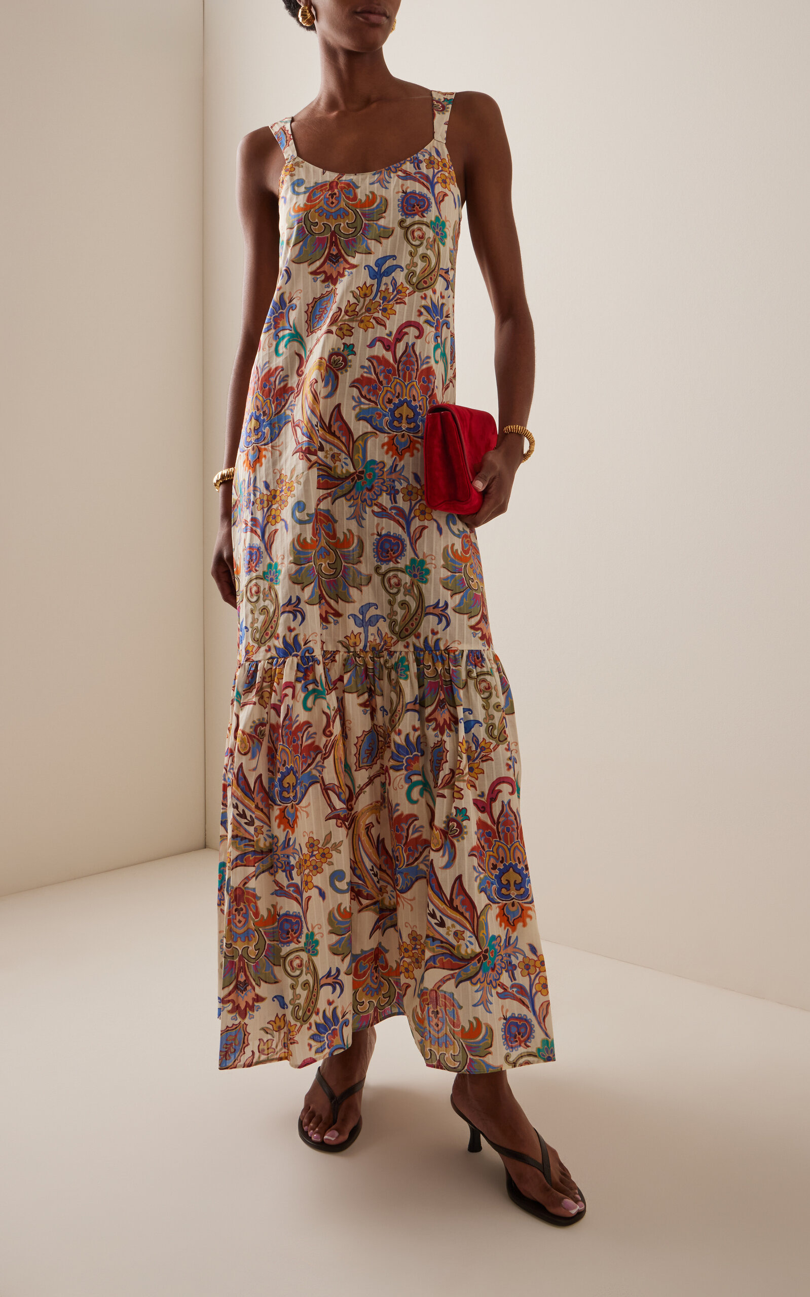 Tiered Cotton Maxi Dress multi - 3