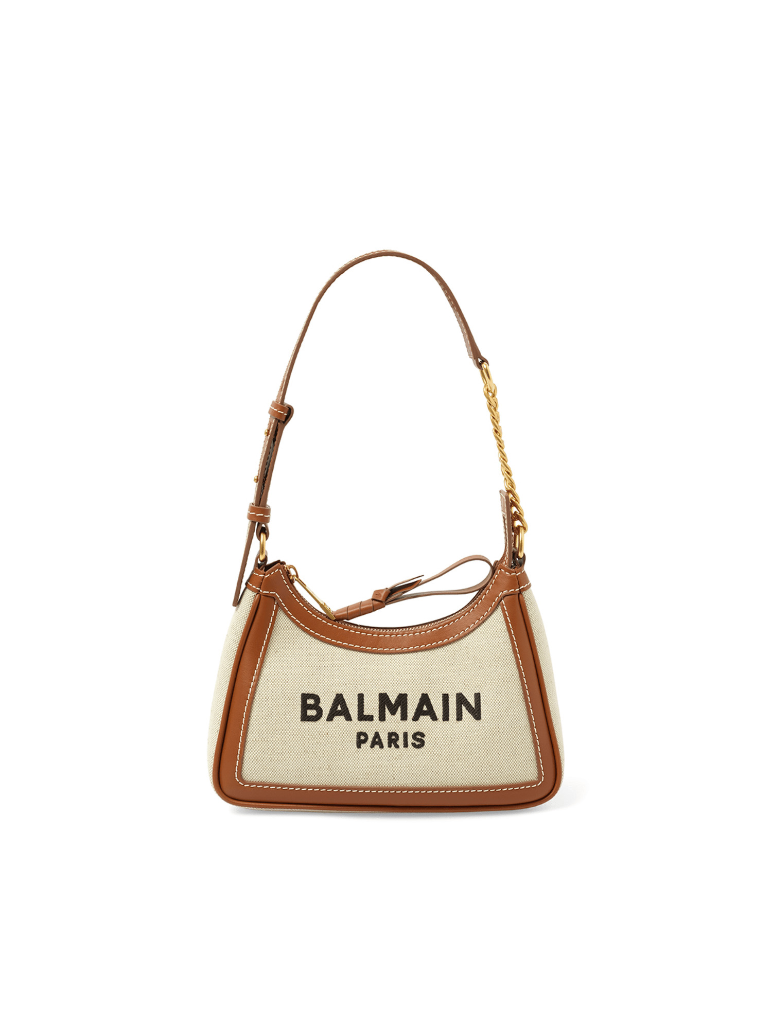 B-Army Shoulder Canvas Bag in Natural/Brown - 1