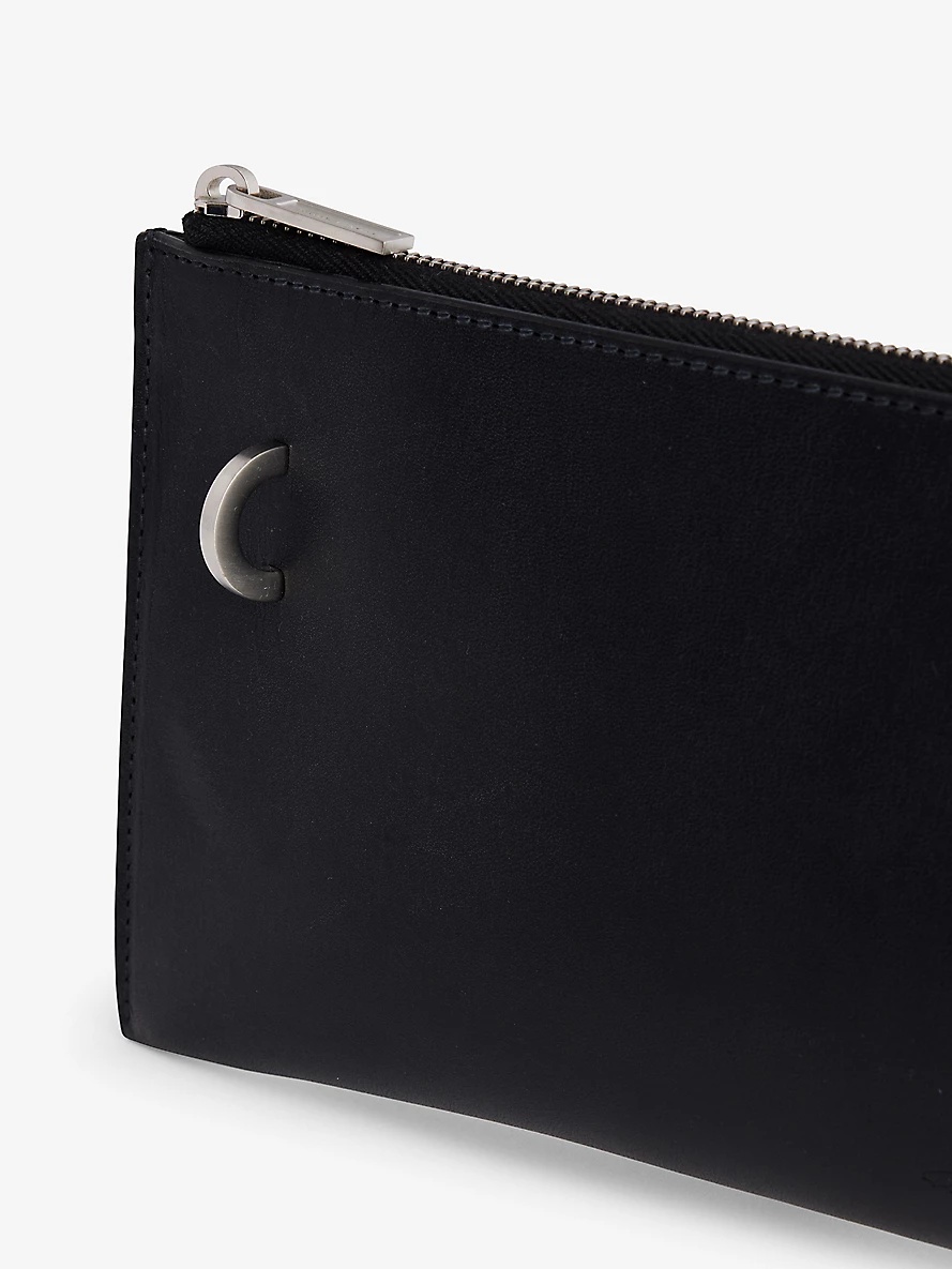 Brand-debossed leather wallet - 2