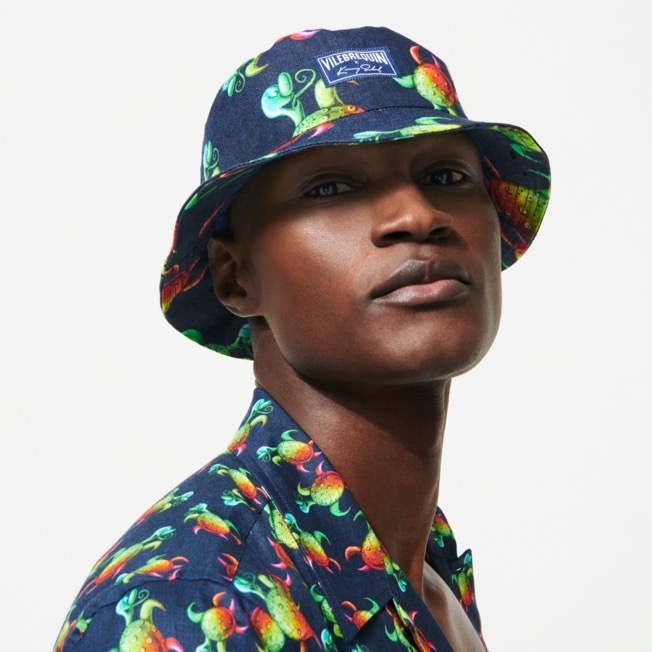 Men Bucket Hat Tortues Rainbow Multicolor - Vilebrequin x Kenny Scharf - 3