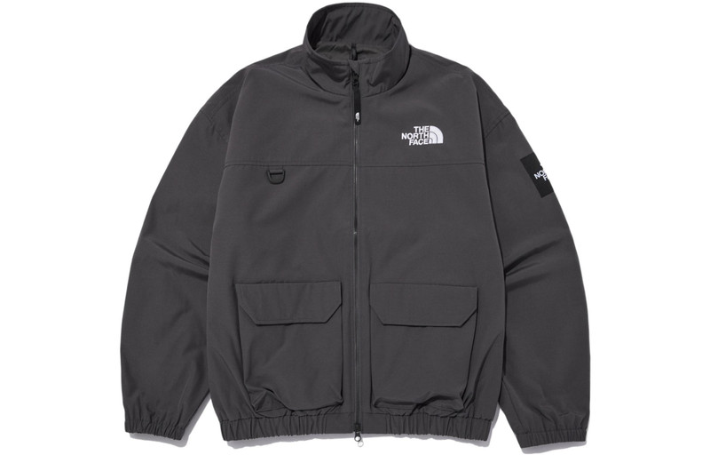 The North Face THE NORTH FACE FW22 Logo Crop Jacket 'Grey' NJ3BN51L outlook