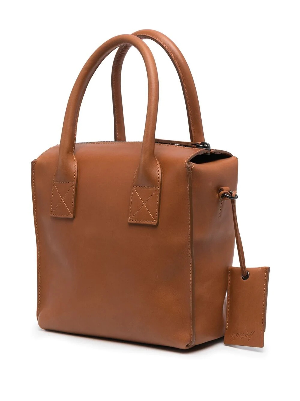 zipped top-handle tote - 3