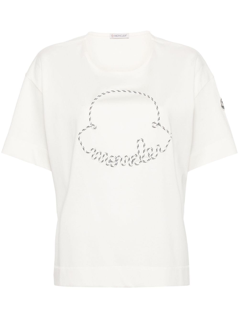 logo-appliquÃ© cotton T-shirt - 1