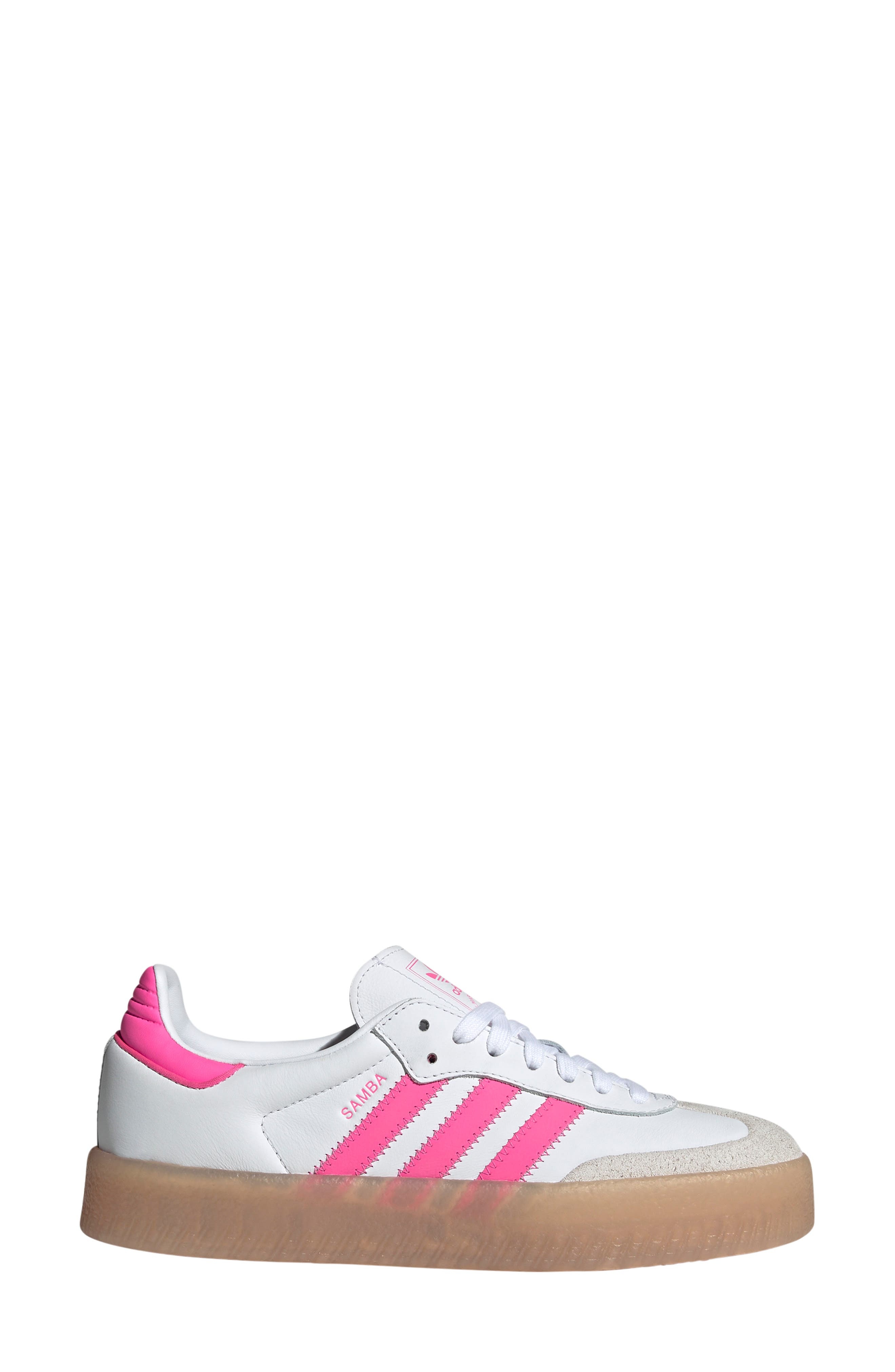 adidas Sambae Sneaker in White/Off White/Lucid Pink at Nordstrom - 3