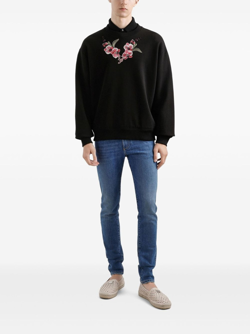 Dolce & Gabbana Orchid embroidered sweatshirt outlook