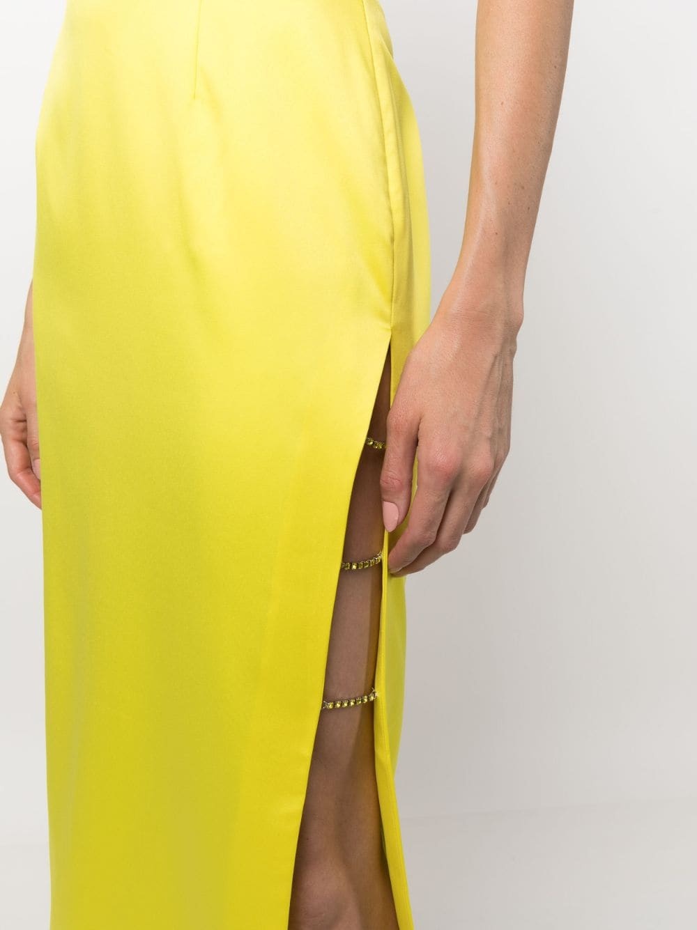 satin-finish high-waisted skirt - 5