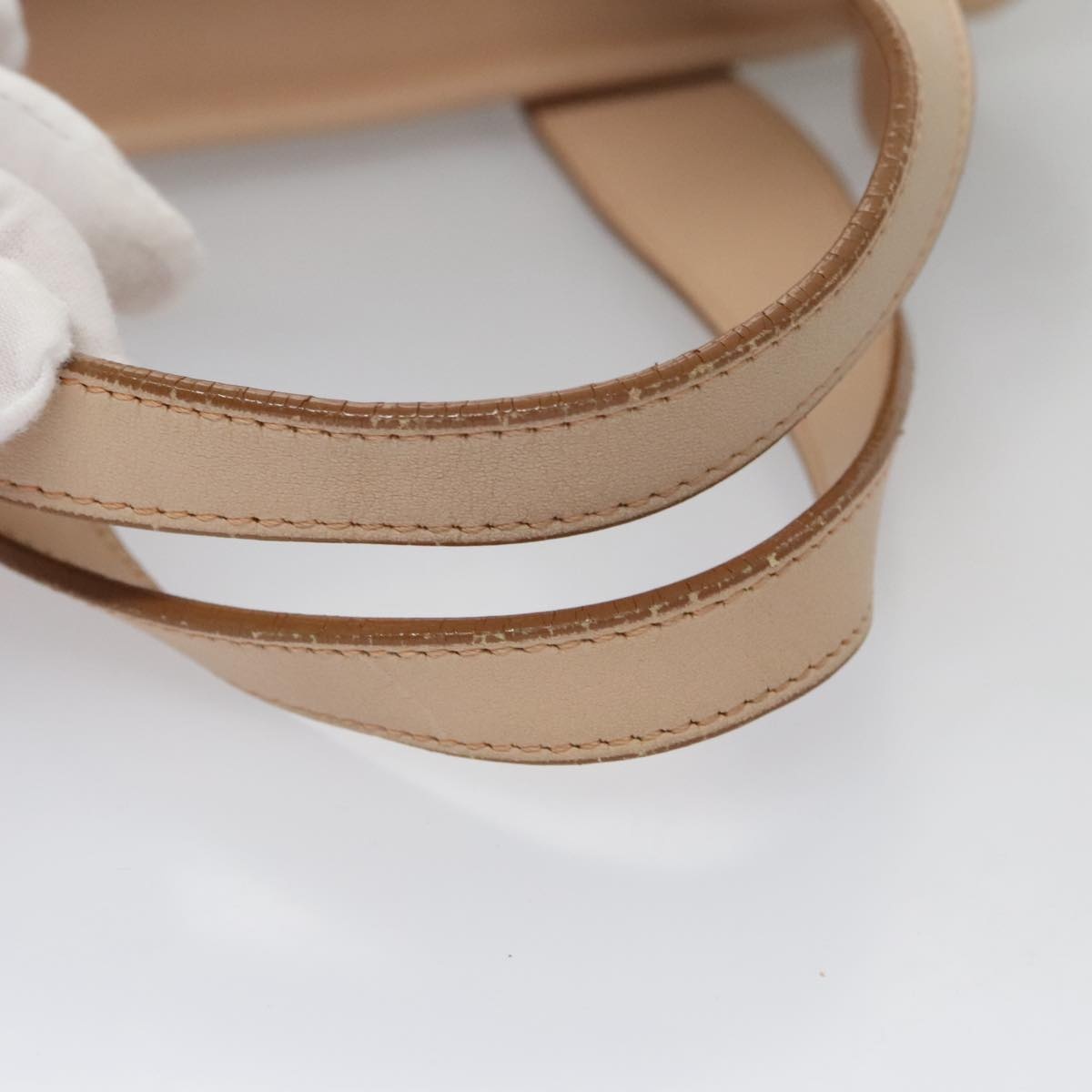 Burberry Shoulder Bag Canvas Leather Beige Cream Silver - 7