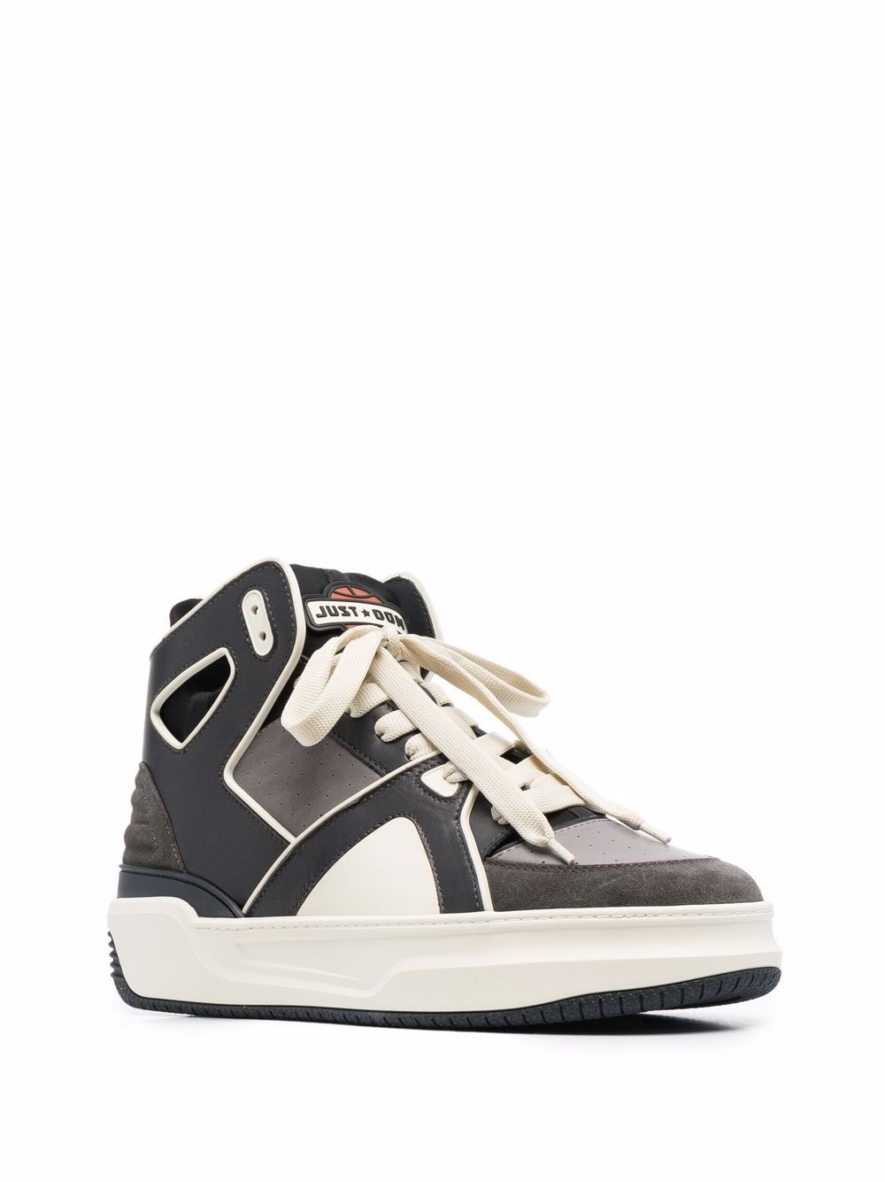 panelled high-top sneakers - 2