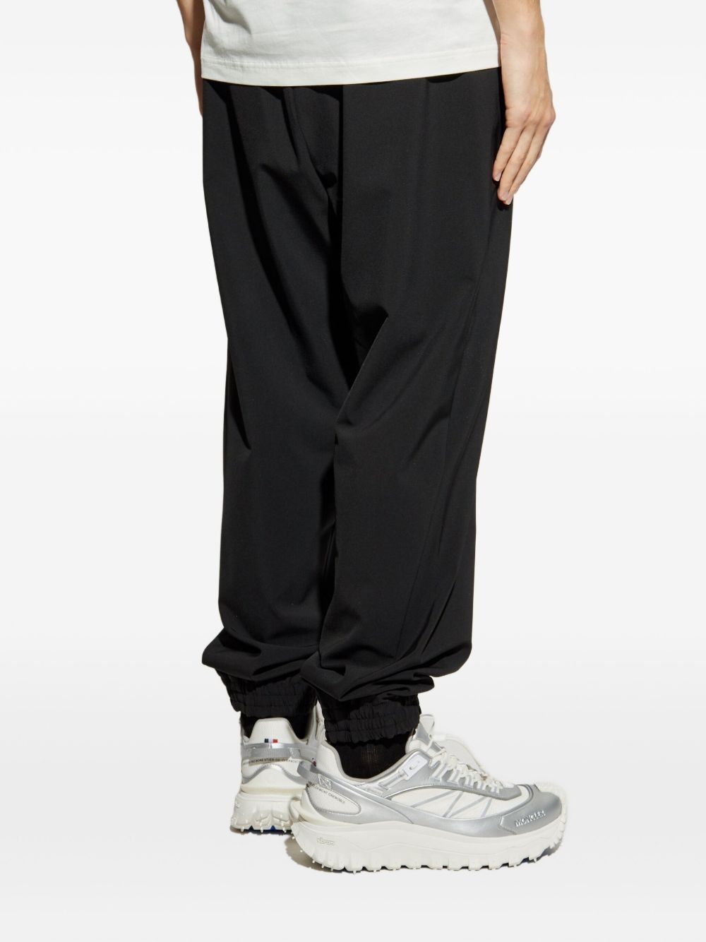 logo-patch elastic-ankle track pants - 4