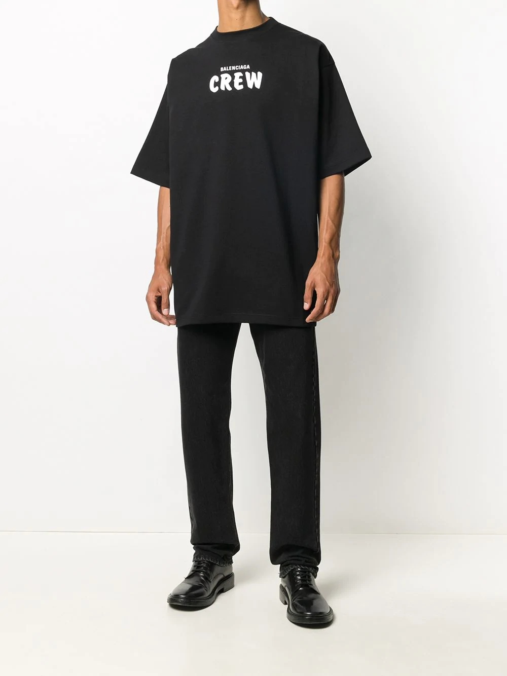 Crew print oversized T-shirt - 2