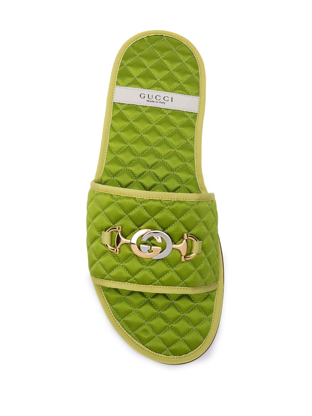 Horsebit quilted slide sandals - 4