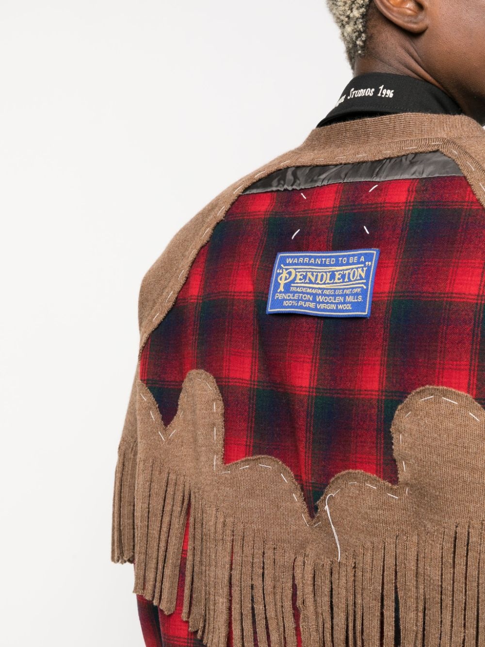x Pendleton fringe-trim wool cardigan - 5