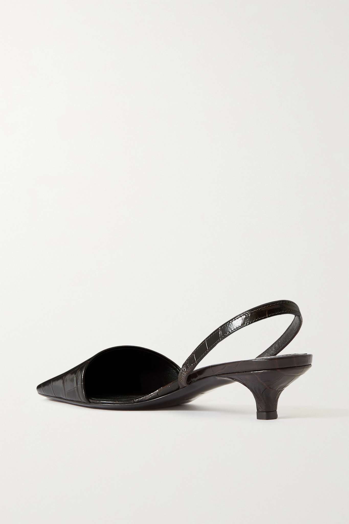 The Slingback croc-effect leather pumps - 3