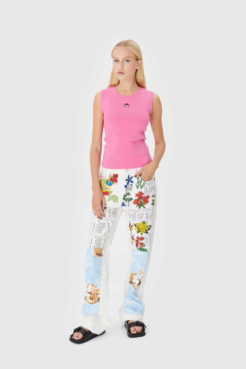 Marine Serre Core Knit Sleeveless Pullover outlook