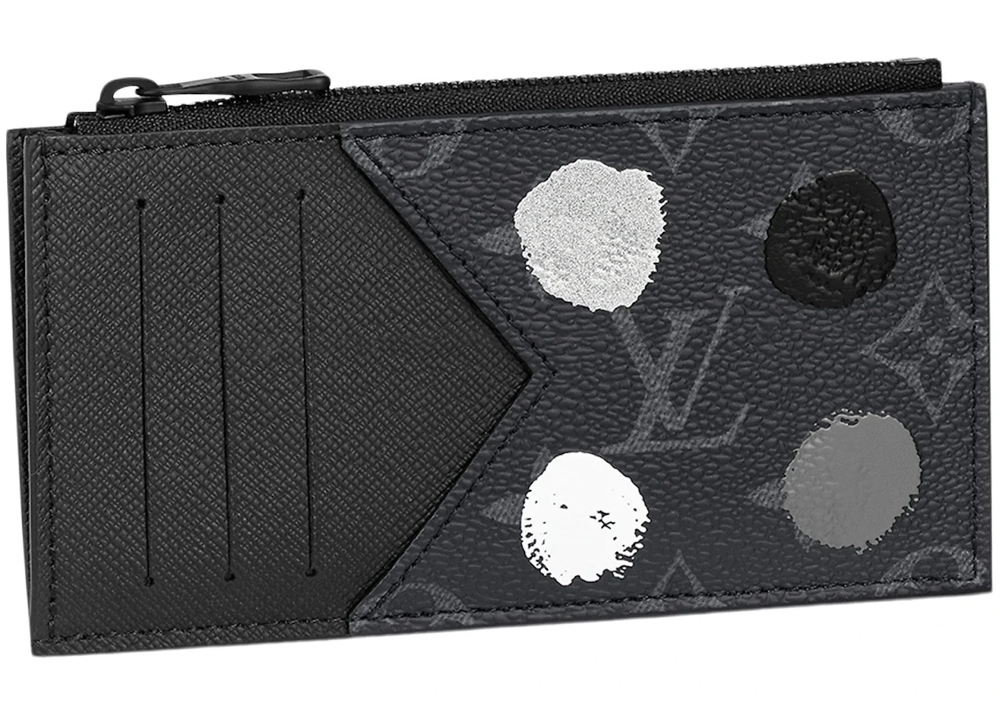 Louis Vuitton x Yayoi Kusama Coin Card Holder Monogram Eclipse Black/Silver - 1