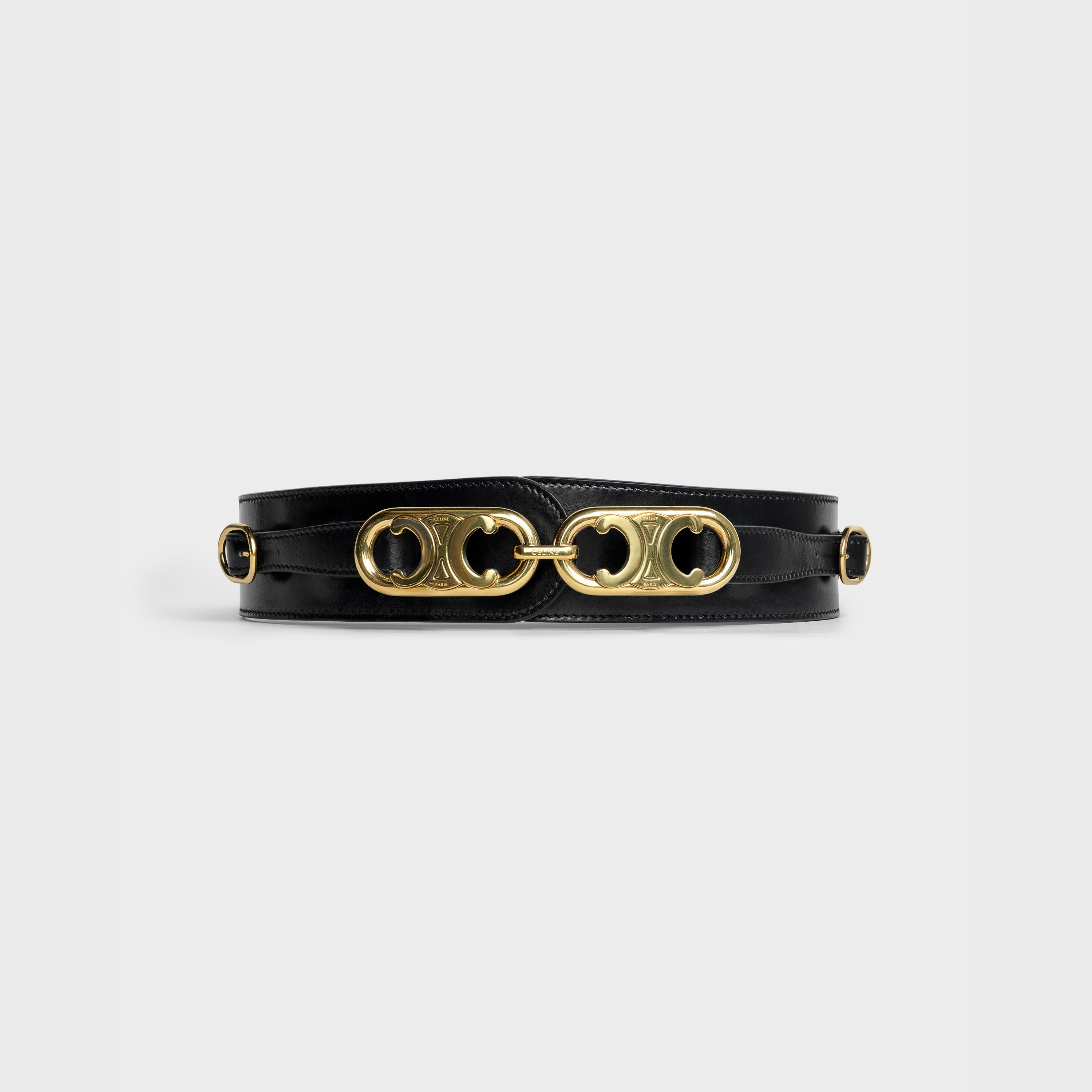 CHAÎNE TRIOMPHE BELT AND BUCKLE WITH HOOKS  IN  SMOOTH CALFSKIN - 1