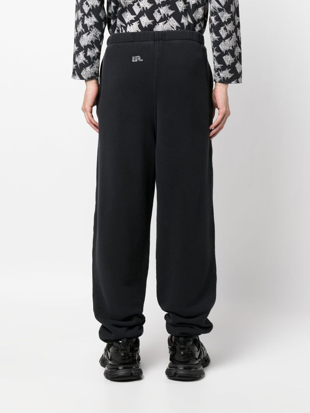 jersey-fleece cotton track pants - 4