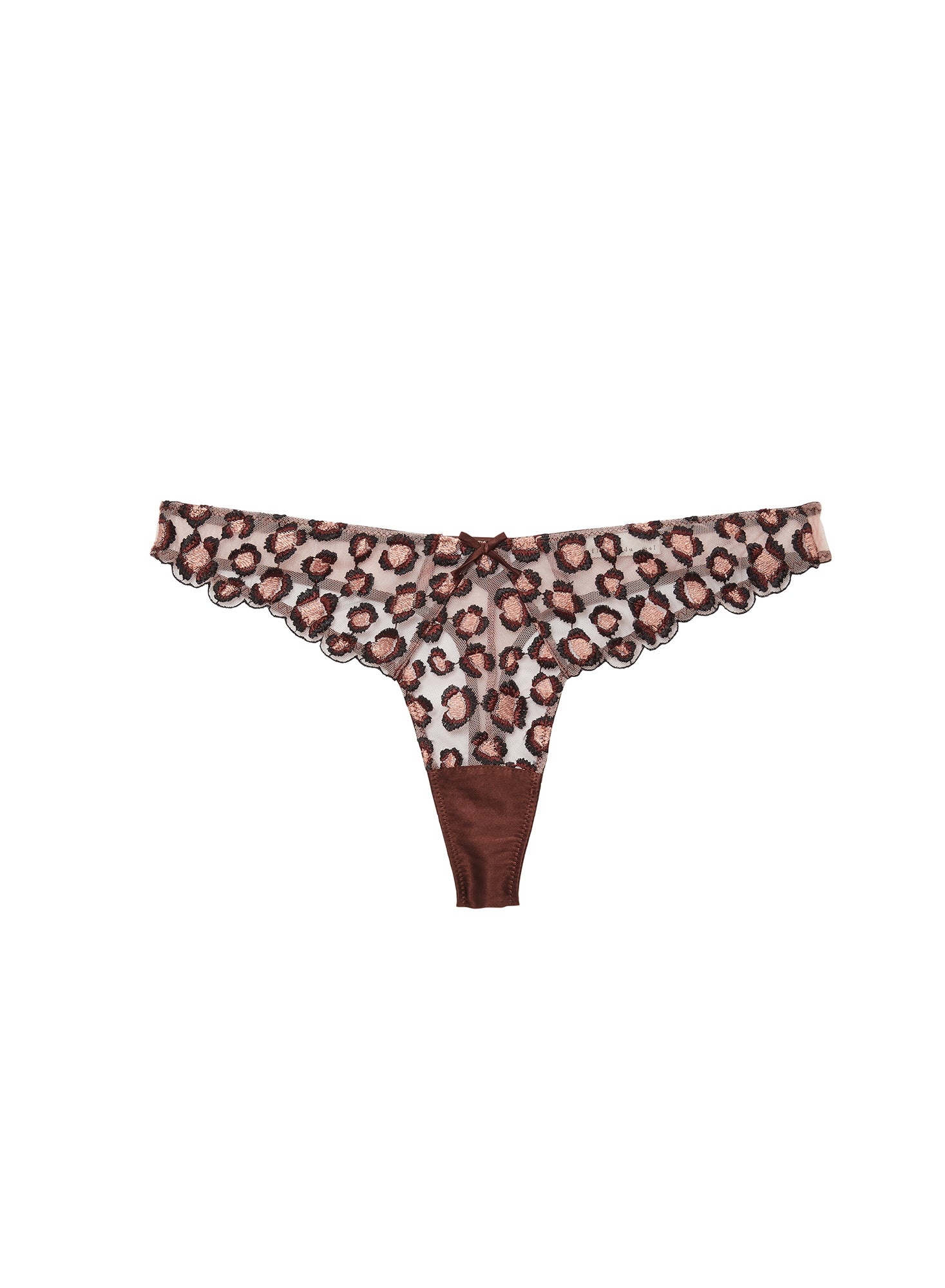 Leopard Embroidery Thong - 1