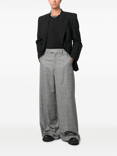 VETEMENTS checked wide-leg trousers outlook