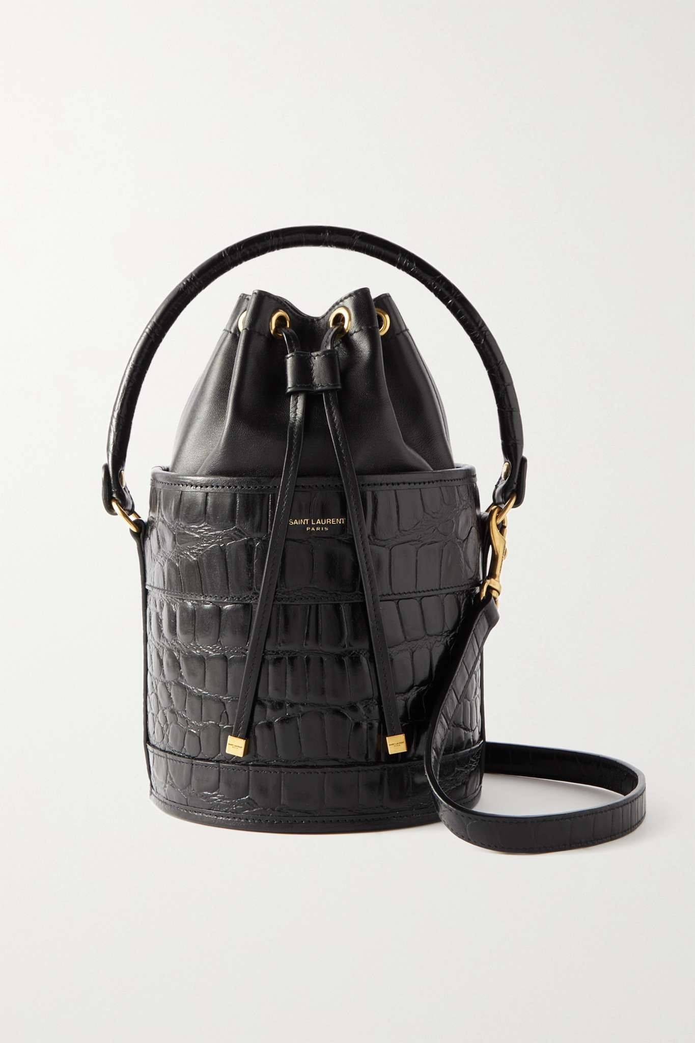 Bahia croc-effect leather bucket bag - 1