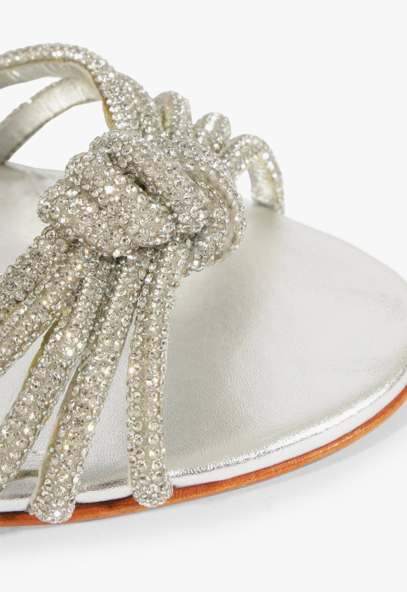 Pearline Buckle Metallic Sandal 5