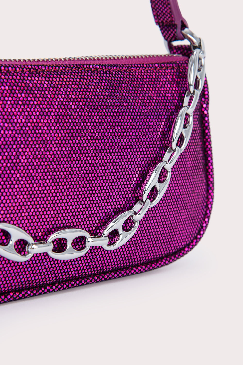 Mini Rachel Fuchsia Disco Dot Leather 6