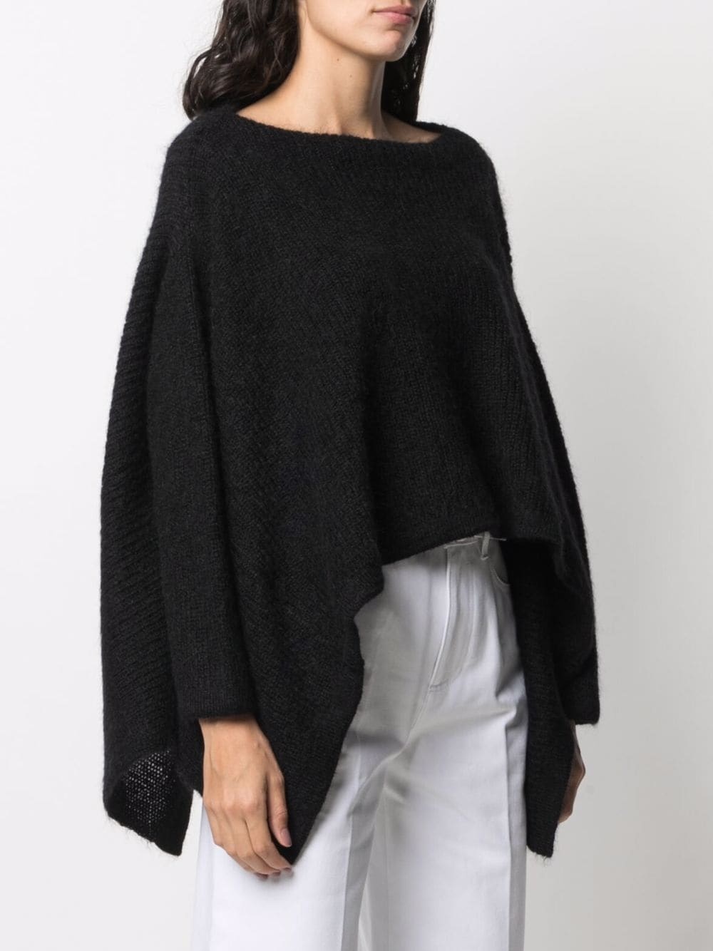 knitted cape jumper - 3