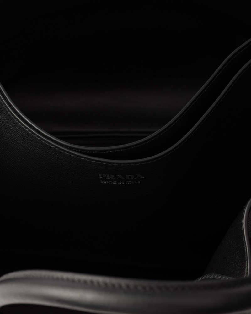 Prada Buckle leather bag with studded belt 5